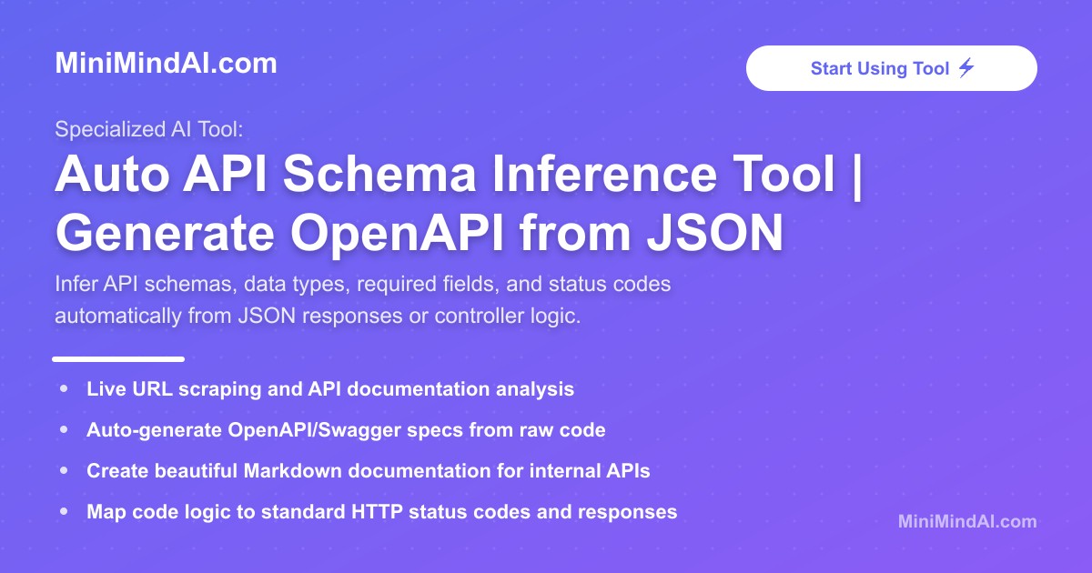 Api Sh'ma Auto API Schema Inference Tool | MiniMind AI