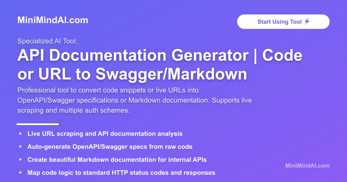 API Documentation Generator | MiniMind AI