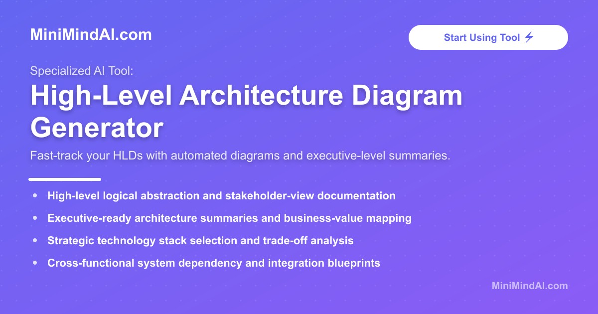 High-Level Architecture Diagram Generator | MiniMind AI