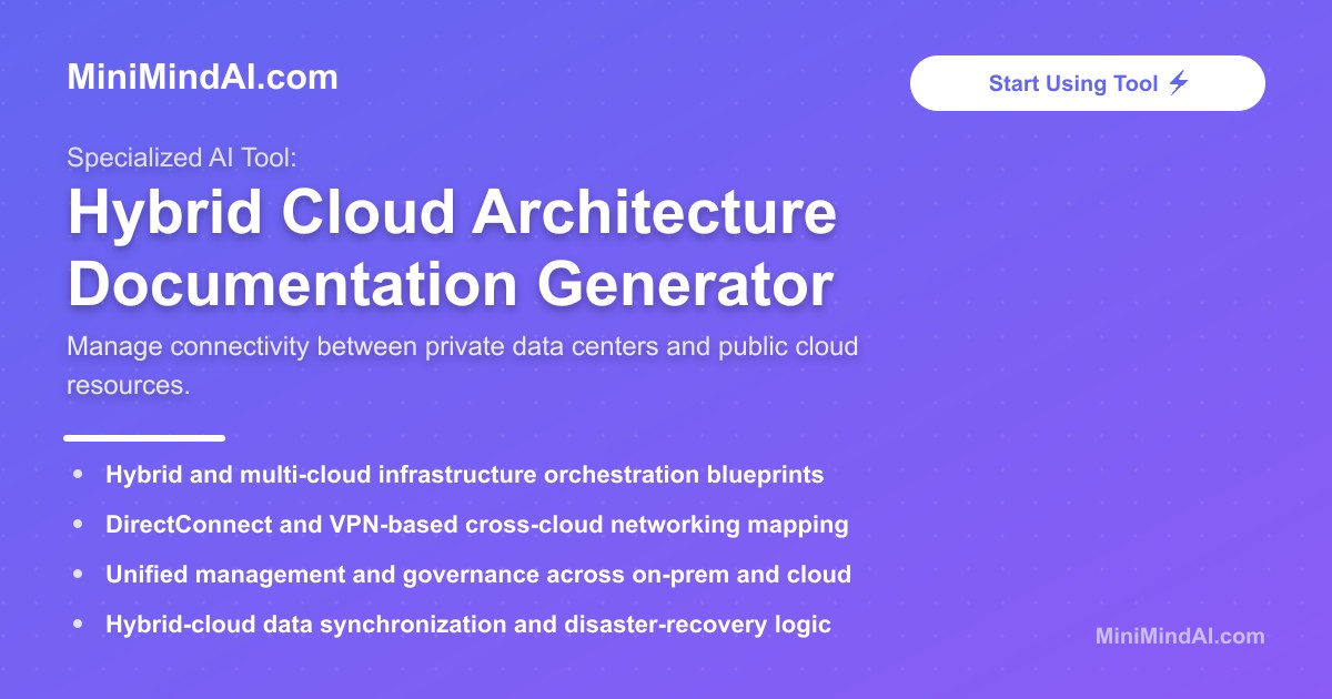 Hybrid Cloud Architecture Documentation Generator | MiniMind AI