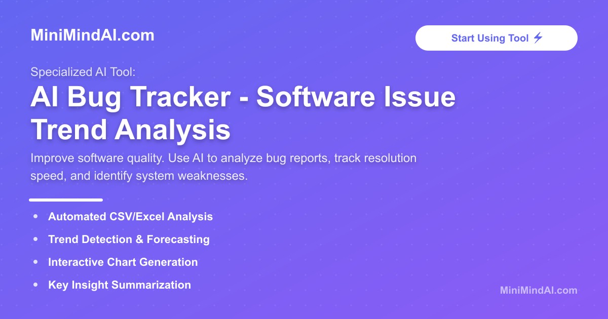 AI Bug Tracker - Software Issue Trend Analysis | MiniMind AI
