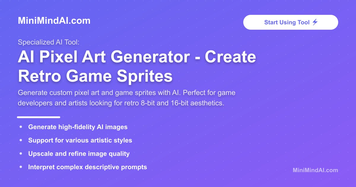 AI Pixel Art Generator - Create Retro Game Sprites | MiniMind AI