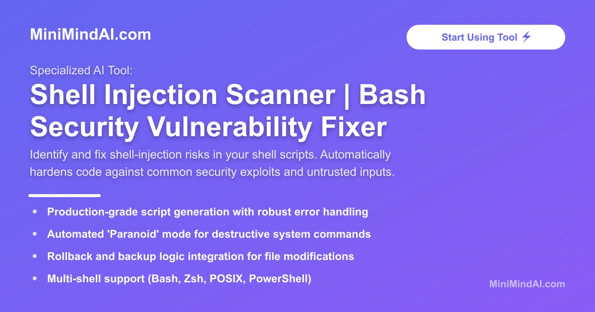 Shell Injection Scanner | MiniMind AI